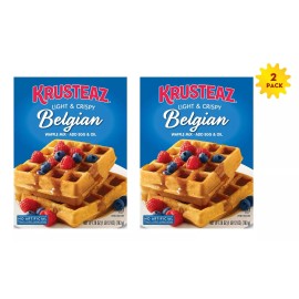 Krusteaz Light & Crispy Belgian Waffle Mix - 28 OZ (Pack of 2)