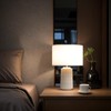 Ceramic Table Lamps Set of 2, White Modern Table Lamp