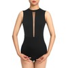 DANSHOW Halter Ballet Leotard for Women Dance Mesh Neck Ladies
