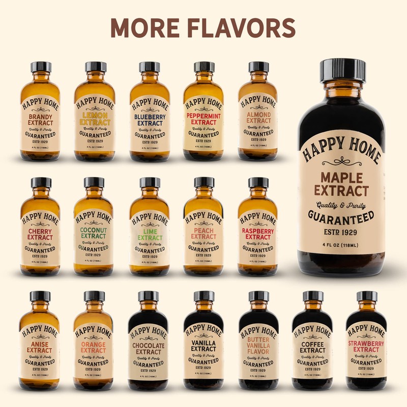 Happy Home Premium Natural Maple Flavor - Certified Kosher, 4