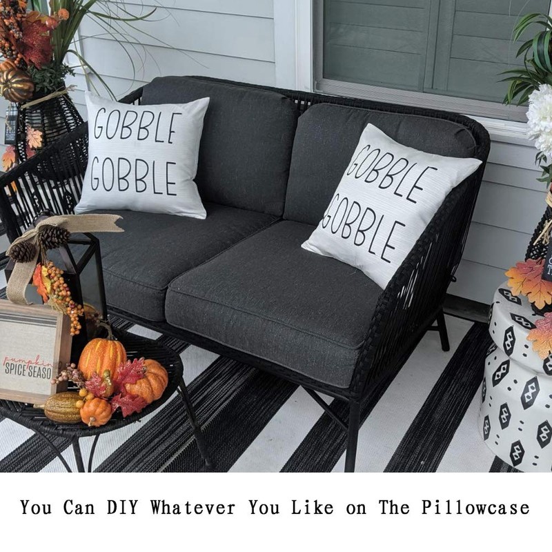 4 Pack Pillow cover,Cotton Comfortable Solid Decorative Throw Pillow Case