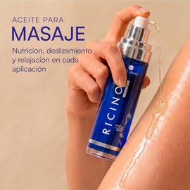 MIST JEWEL Aceite de Ricino para Masaje Corporal, Cabello, Cejas y Pestañas, Castor Oil 100% Natural prensado en frío Hidratante para Piel Seca, Cuero