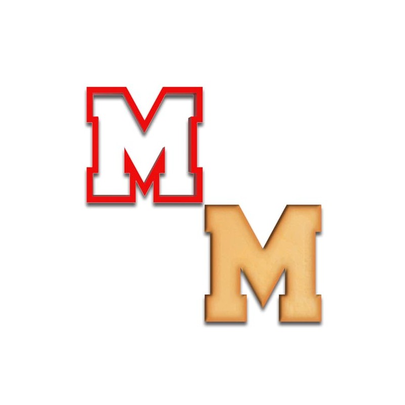 4 inches Varsity Letters Cookie Cutters (M)