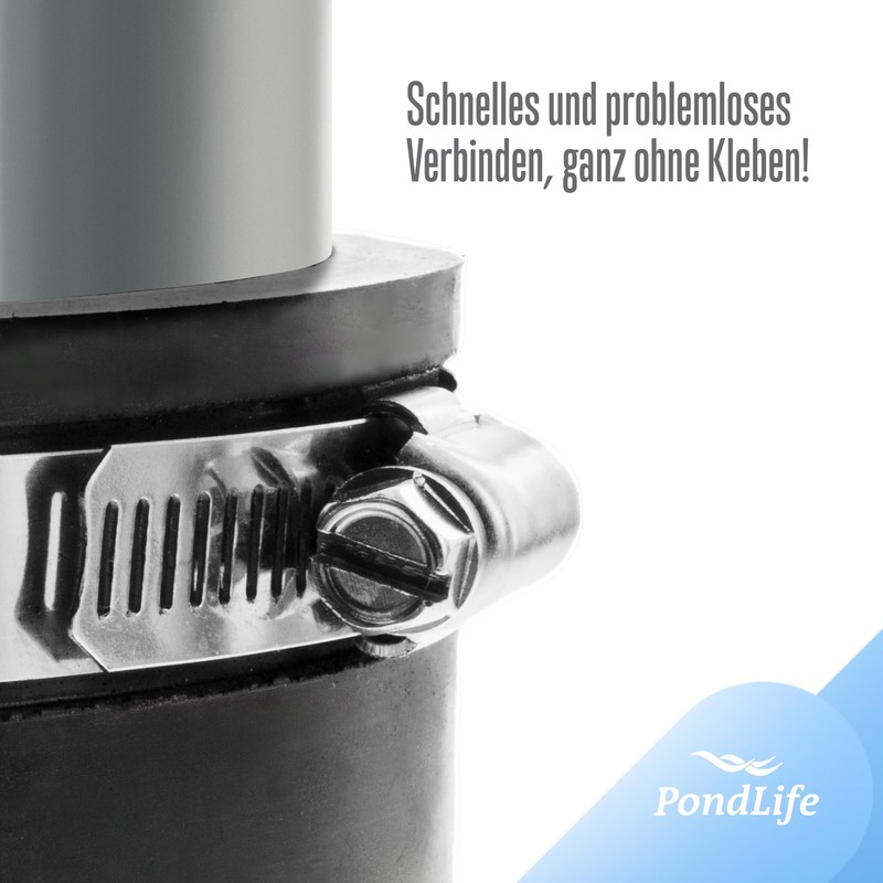 Pondlife Flexible Rubber Sleeve, Diameter 125 mm, Pipe Connector for