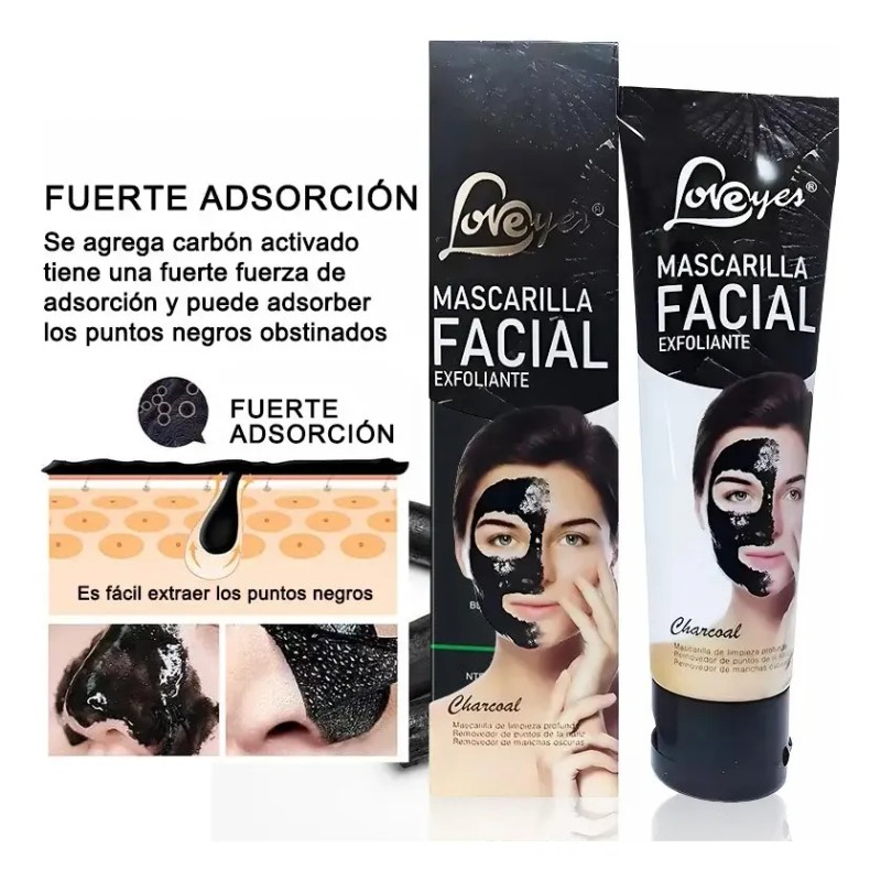 🔥 Máscara removedora de puntos negros loveyes 100ml tipo de