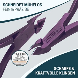 KLINGENHELD® Precise Cuticle Nippers – Very Smooth & Extra Sharp – Includes Cotton Travel Bag 100% Plastic-Free & Sustainable – Cuticle Scissors, Cuticle Cutter