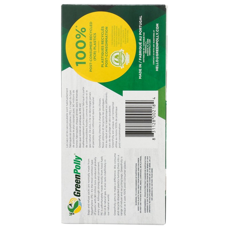 GreenPolly Tall Kitchen Trash Bags 13 Gallon, 20 CT