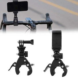 WJUAN Pack of 2 Camera Mount, Bicycle Mount, with 1/4 Inch Screws, 360° Rotation, Black, Motorcycle Mount, Suitable for Bicycles, Mountain Bikes, Kayak