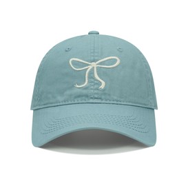 Croogo Cute Bow-Tie Baseball Cap Fashion Y2k Cap Cotton Summer Dad Hats for Women Hiking Travel Trucker Hat Accessories,SkyBlue-BSAC2528