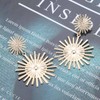 Inateannal Punk Sunburst Dangle Earrings Gold Large Sun Earrings Big