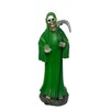 Santa Muerte Green Holy Death Grim Reaper Skull Skeleton 5"