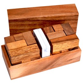 Soma Cube 2 Player 3D Tangram Wooden Cube Puzzle for 2 Players, Puzzle Wood Competition Tangram, Laying Puzzle with Templates and Solution, Children's Puzzle, Soma Cube, Pentominoe Puzzle