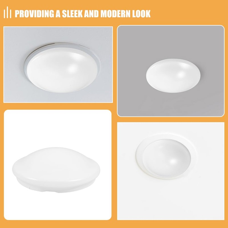 MUCKLILY 7.36In Round Twist-On Clip Ceiling Light Shade Covers, 2
