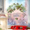 Condessacity Christmas Wall Stickers, Fruit Branches Pine Cone Static Glass