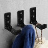 Pasking Pack of 10 Foldable Wall Hooks - Black Folding