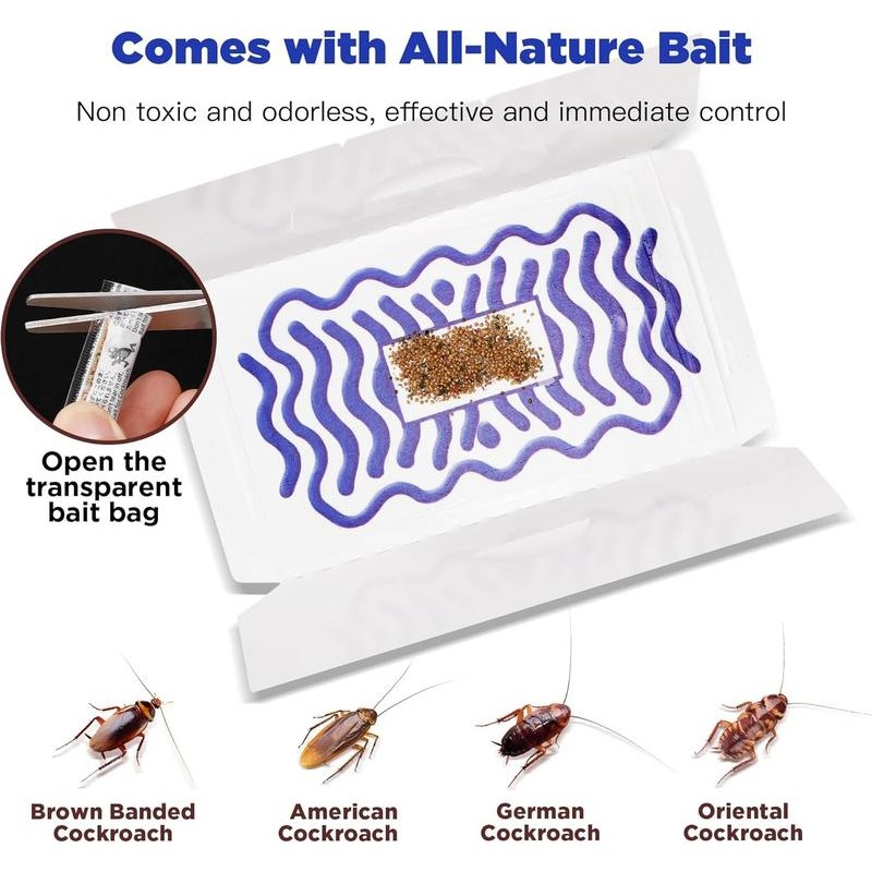 Roach Sticky Traps Indoor 10 Pack | Cockroach Killer with