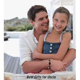 TONY & SANDY Uncle Gifts, Uncle Bracelet, Uncle Gifts from Niece Nephew, Uncle Christmas Gifts Best Uncle Ever Birthday Think Of Thank You Gifts for Uncle Man Who Have Everything