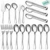 Keyoxy Stainless Steel Serving Utensil, 17 Pcs Catering Serving Utensils