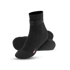 Seaskin Neoprene Socks, 3mm Beach Volleyball Sand Soccer Wetsuit Socks (Black, Large)