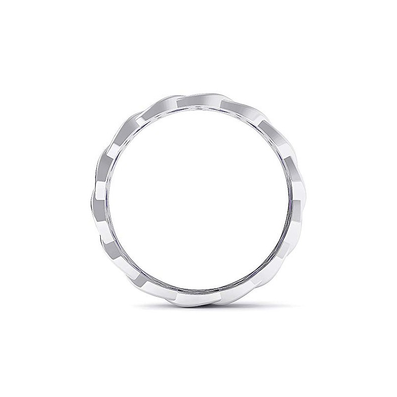 Kobelle Sz 7.0 Solid 10K White Gold 3MM Eternity Celtic