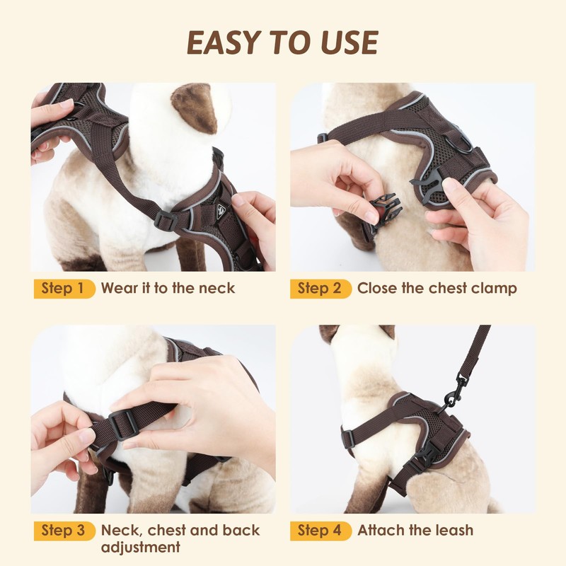 GlasFlength Cat Harness with Lead, Escape Proof, Cat Lead with