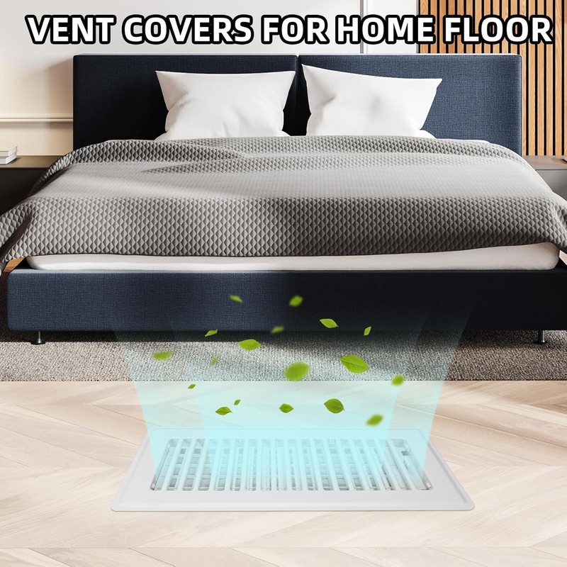 Floor Register 6x14-4 Pack Vent Covers for Home Floor Heavy
