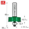 Trend CraftPro Rebater Router Cutter Bit, 1/2 Inch Shank, 12.7mm