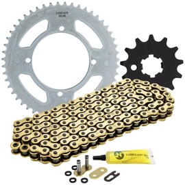 NICHE Drive Sprocket Chain Combo for Kawasaki KX100 KX112 Front 13 Rear 51 Tooth 420 X-Ring 124 Links