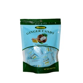 Ginger Coconut Candy – Ginger Hard Candy Twist – Individually Wrapped for Freshness – Sweet & Spicy Treat with Hints of Maltose Syrup, Coconut Essence, and Ginger Extract