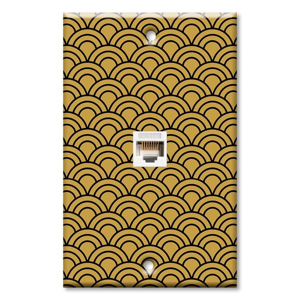 Art Plates - One Port RJ45 Ethernet decorative printed keystone