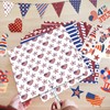 ZHAO 24 Sheets 4th of July Pattern Paper Pack Patriotic