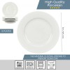 STPGOODS White Dinner Plate Set of 6 Porcelain Plates Set