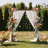 PATIKIL Wedding Arch Flowers,2Pcs Artificial Silk Faux Rose Flower Swag