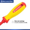 MichaelPro 6.5 x 150mm Slotted Head Insulated Electricians Screwdriver, Professional