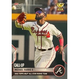 2022 Topps Now MICHAEL HARRIS II Call-Up Baseball ROOKIE Card - All-Star Rookie Team Topps Gold Cup - Atlanta Braves