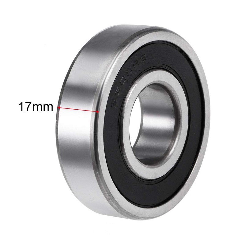 sourcing map 6305-2RS Deep Groove Ball Bearings Z2 25mm X