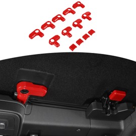 JOSHELA for Bronco Hardtop Roof Removal Switch Handle Trim Cover Fit for Ford Bronco 2021-Present 4DR Red Interior Accessories