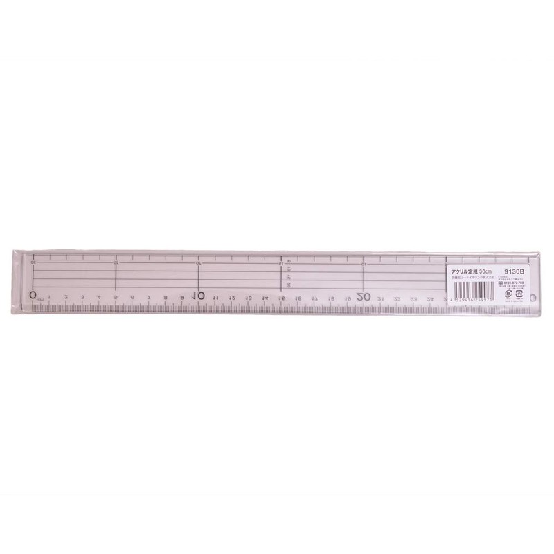 ITOCHU Retail Link Acrylic Ruler 11.8 inches (30 cm) Metal
