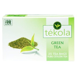 tekola, Ceylon Green Tea. A premium blend of 100% pure Ceylon Tea. Lively and pleasantly astringent, 2 packs of 25 tea bags (50 tea bags)