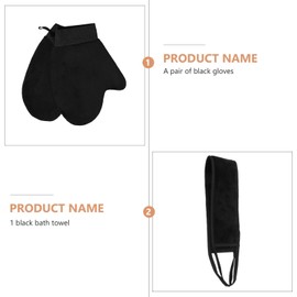 NOLITOY Exfoliating Bath Gloves Set Body Scrubber Mitten for Exfoliation Skin Cleaning