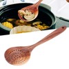 HAOHIZE Slotted Spoon, Slotted Spoon, Wooden Spoon with Long Handle,