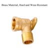 2 Pieces 90 Degree Elbow, 1/2 Inch Brass Wall Plate