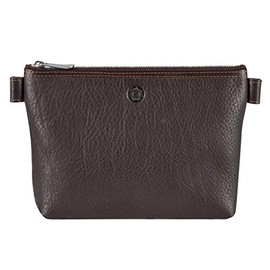 SONNENLEDER Silvretta High-Quality Cosmetic Bag Mocha Genuine Leather