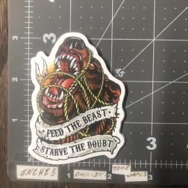 Feed The Beast Adult Humor Sticker For Skateboard Phone Guitar Ect Mat120a