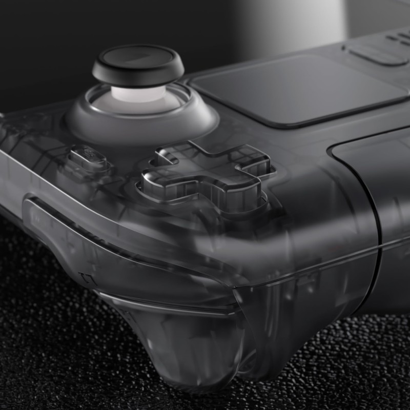 eXtremeRate Clear Slate Black Custom Faceplate Back Plate Shell for
