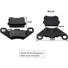 PRO BAT Rear Hydraulic Brake Assembly Caliper Master Cylinder Kit + Disc Brake Plate + Extra Brake Pad for Go Kart Golf Cart ATV, Black