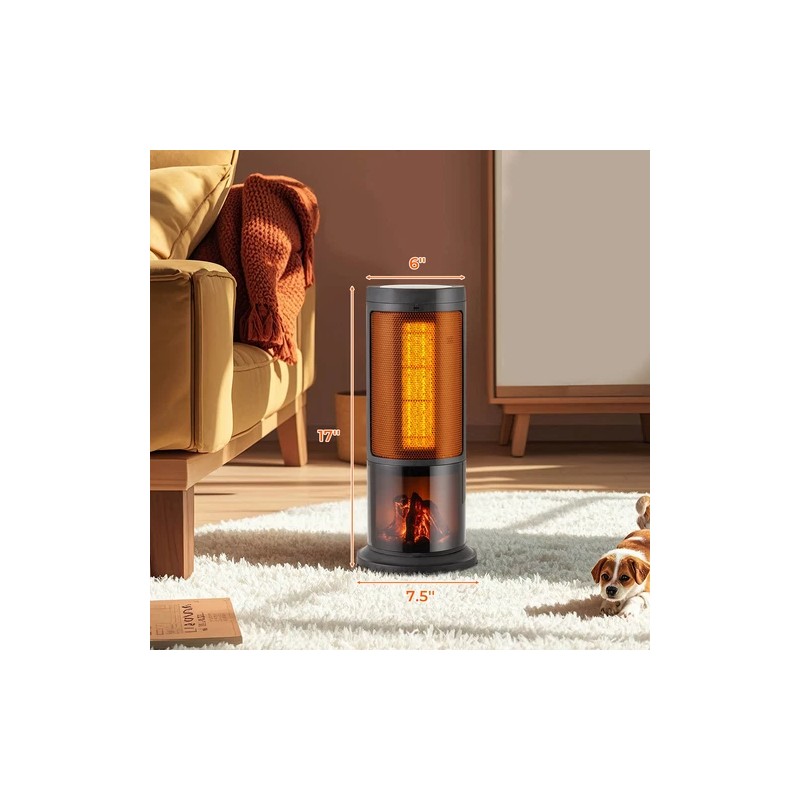 Costway 17-Inch Tower Space Heater for Indoor Use 1500W PTC