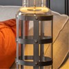 Crestview Collection Evolution Everly Glass Caged Table Lamp in Black