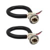 Liujjyh LED License Plate Light Socket with Wiring Harness Compatible