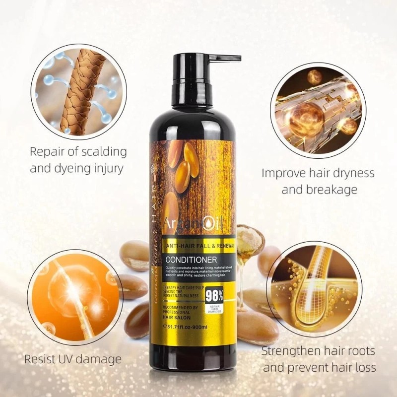 KERATIN ELY Argan Oil Hair Conditioner 900ml Anti‑Fall Repair &